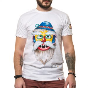 Painted T-shirt ‘TRADITIONAL MASK TRANSYLVANIA 1’