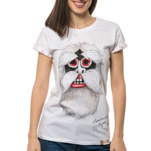 Painted T-shirt ‘TRADITIONAL MASK MARAMURES 1’