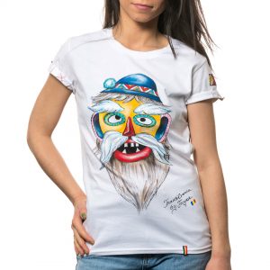 Painted T-shirt ‘TRADITIONAL MASK TRANSYLVANIA 1’