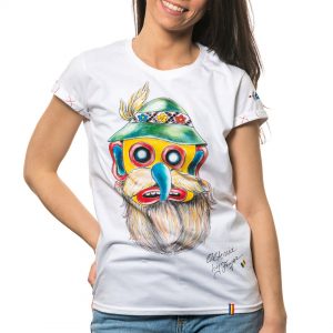 Painted T-shirt ‘TRADITIONAL MASK OLTENIA 2’