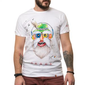 Painted T-shirt ‘CONTEMPORARY MASK FUYOR 1’