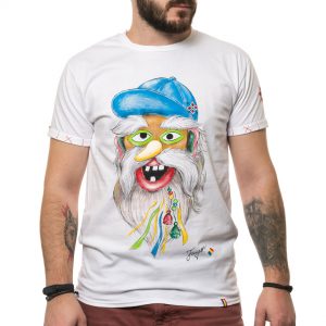 Painted T-shirt ‘CONTEMPORARY MASK FUYOR 2’