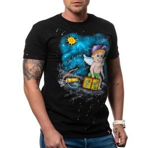 Painted T-shirt “CUPID ON VACATION”