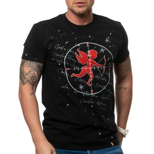 Printed T-shirt “RIDDLED WITH BULLETS”
