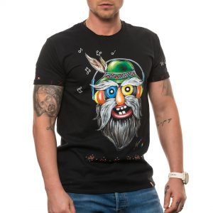 Painted T-shirt ‘CONTEMPORARY MASK FUYOR 1’