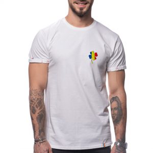 Embroidered T-shirt  ‘TRICOLOURED CLOVER’
