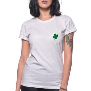 Embroided T-shirt ‘GREEN CLOVER’