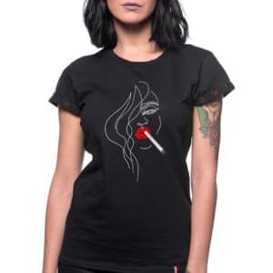 Embroidered T-shirt “LIT ME UP”